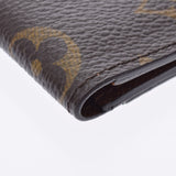 LOUIS VUITTON Louis Vuitton Monogram Portcarte Pass Vertical Brown M66541 Unisex Monogram Canvas Card Case AB Rank Used Ginzo