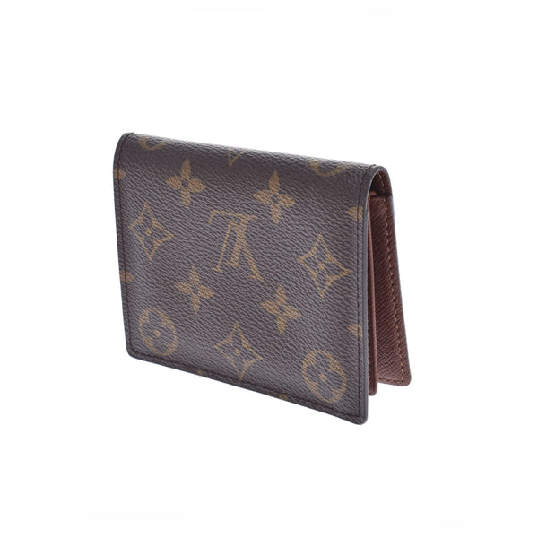 路易威顿路易斯·维顿（Louis Vuitton）会标Japon Sangapur Pass Case Brown M60530女士会标Canvas Canvas Cass Case Ab case Ab rank used hud ginzo