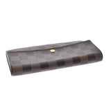 路易·威登（Louis Vuitton）路易·威登（Louis Vuitton）达米尔（Damier）portofoyilla旧棕色N61734女士Dami Cambus Wallet AB级使用Ginzo