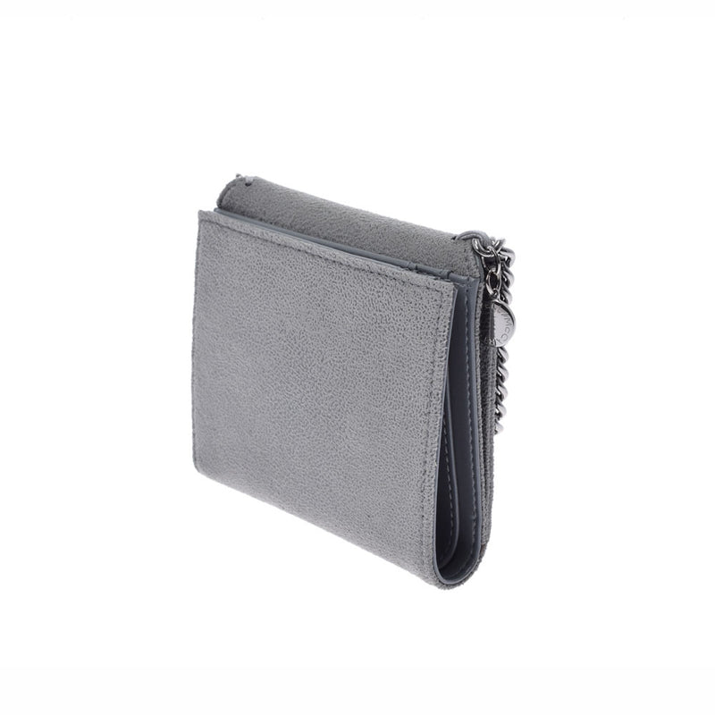 STELLA MCCARTNEY Stella McCartney Farabella Double -sided gray Silver metal unisex polyester triple fold wallet New used Ginzo