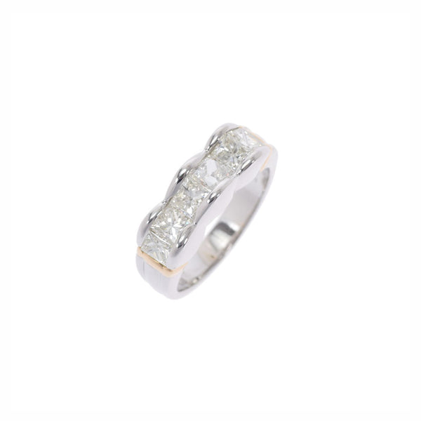 Other diamond 1.5ct combination design No. 10 Ladies PT900/K18 Ring/Ring A Rank used Ginzo