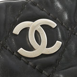 香奈儿香奈儿Matrasse Ultra Stitch链黑色银支小腿肩袋A级使用Ginzo