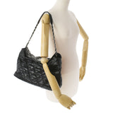 香奈儿香奈儿Matrasse Ultra Stitch链黑色银支小腿肩袋A级使用Ginzo