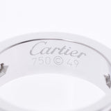 Cartier Cartier Love Ring Half Half Diamond＃49 9 Ladies K18WG戒指 /戒指级二手Ginzo