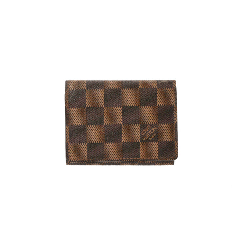 LOUIS VUITTON ルイヴィトン ダミエ アンヴェロップカルトドゥヴィジット カードケース ブラウン N62920 ユニセックス ダミエキャンバス 名刺入れ Bランク 中古 銀蔵