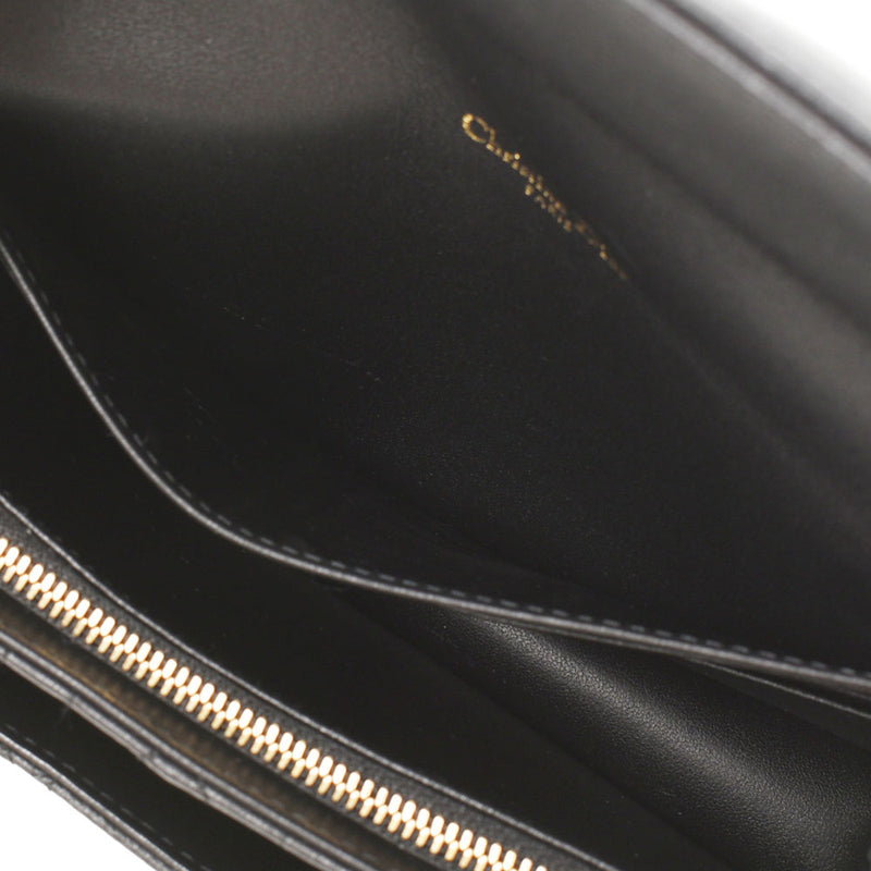 Christian DIOR Christian Dior Lady Dior Chain Pouch Black S09370NMJ Ladies Lambskin Shoulder Bag Unused Ginzo