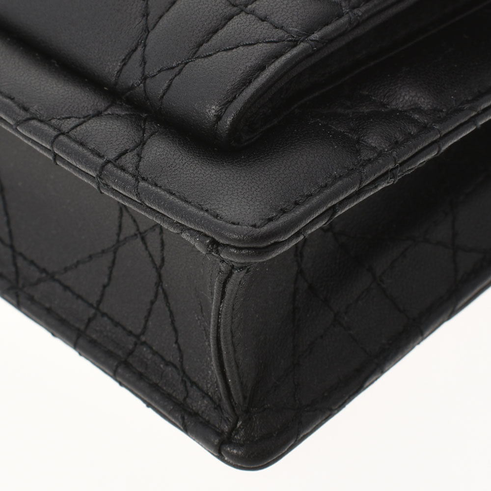 クリスチャンディオールレディディオール チェーンポーチ 黒