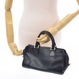 LOEWE Loewe Amasona 28 2WAY Bag Black Gold Bracket Ladies Calf Handbag B Rank used Ginzo