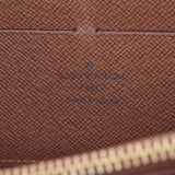 路易威顿路易·维顿（Louis Vuitton）路易威登（Louis Vuitton）会标Zippy Wallet Old Brown M60017 Munise -Monogram Canvas Canvas Canvas Wallet AB Rank Rank二手Ginzo