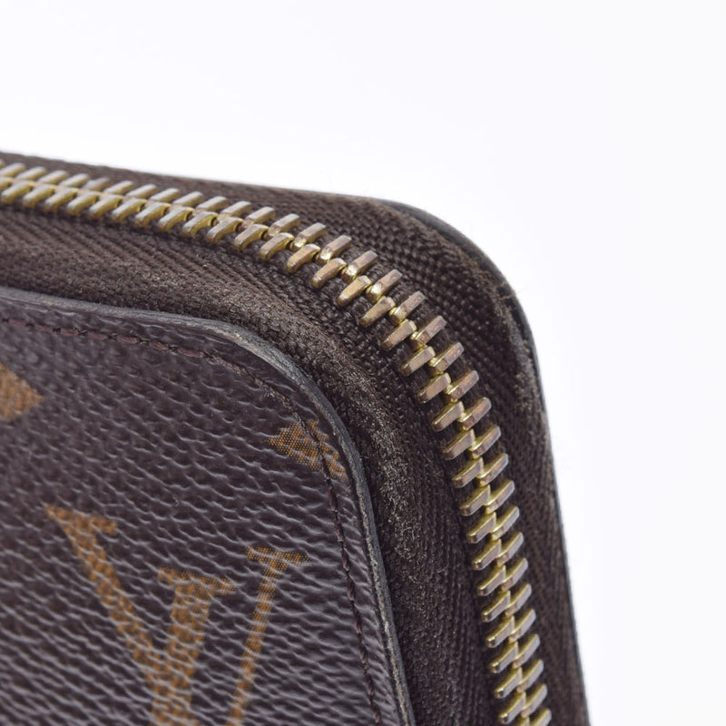 LOUIS VUITTON Louis Vuitton Monogram Zippy Wallet Old Brown M60017 Unisex Monogram Canvas Wallet AB Rank Used Ginzo