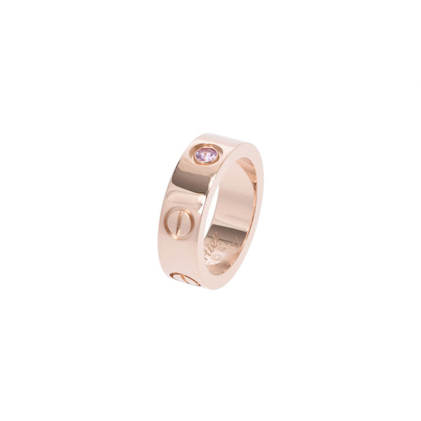 Cartier Cartier Love Ring 1P Pink Sapphire #47 Ladies K18PG Ring / Ring A Rank Used Ginzo