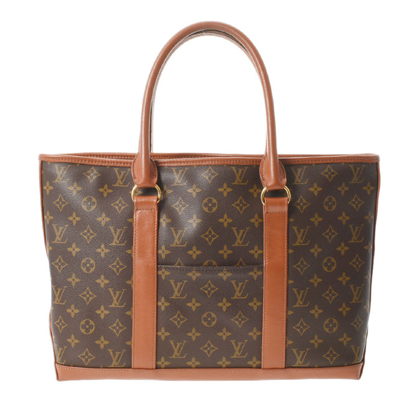 LOUIS VUITTON ルイヴィトン モノグラム ウィークエンド ブラウン M42425 ユニセックス モノグラムキャンバス トートバッグ Bランク 中古 銀蔵