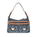 LOUIS VUITTON ルイヴィトン モノグラムデニム バギーPM 青 M95049 レディース デニム ショルダーバッグ Bランク 中古 銀蔵