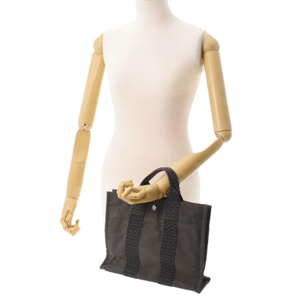 エルメスエールライン PM グレー ユニセックス キャンバス トート