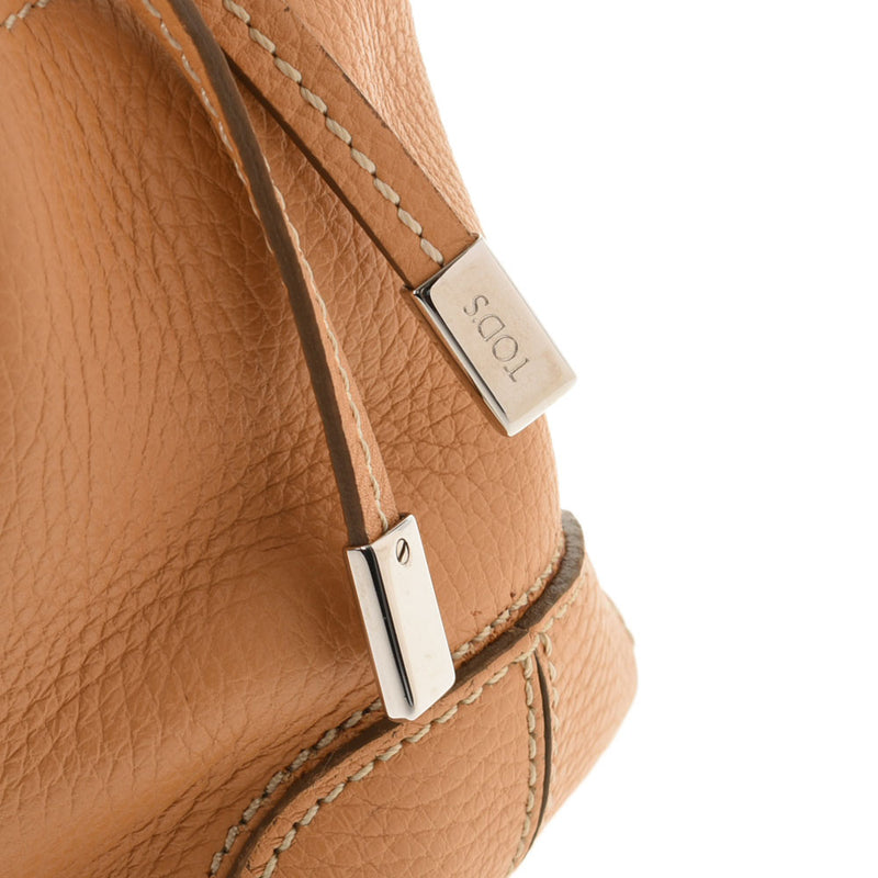 TOD's Tods Camel Ladies Leather Handbag AB Rank Used Ginzo