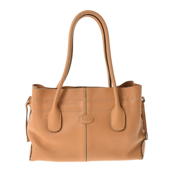 TOD’S トッズ キャメル レディース レザー ハンドバッグ ABランク 中古 銀蔵