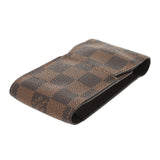 LOUIS VUITTON Louis Vuitton Damier Sigarette Case Brown N63024 Unisex Damier Canbus brand accessories C rank used Ginzo