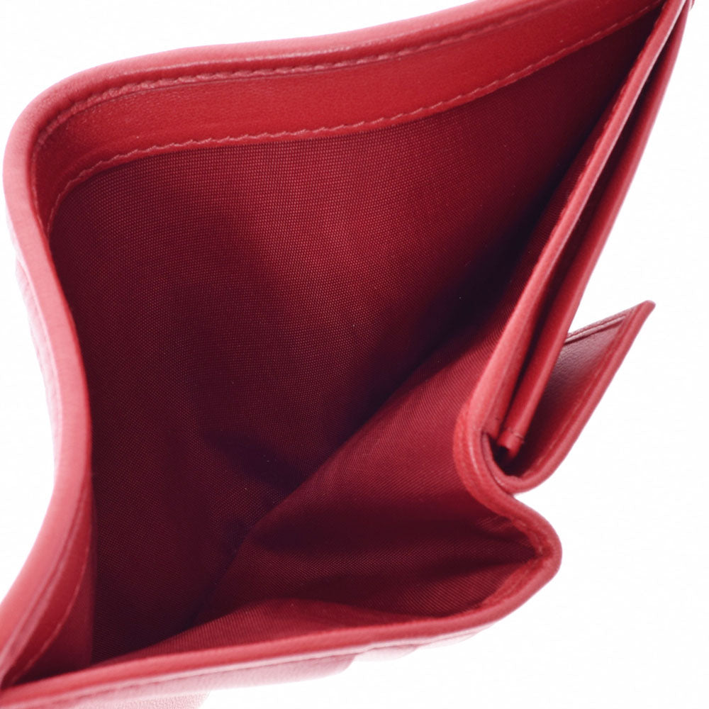 ミュウミュウハート 赤 レディース レザー 二つ折り財布 5MV204