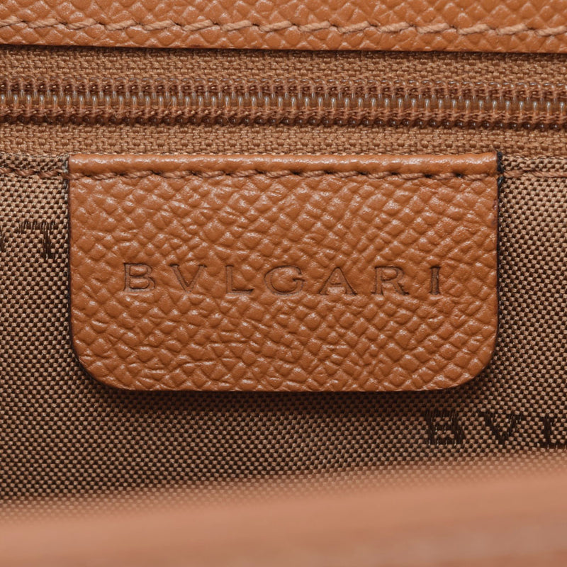 BVLGARI Bulgari Bulgari Bulgari Bulgari Camel GP Bracket Unisex Leather Handbag A Rank used Ginzo