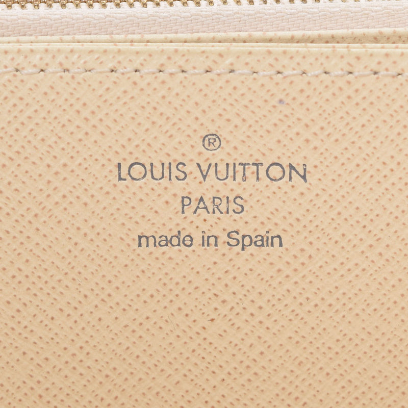 LOUIS VUITTON Louis Vuitton Damier Azur Zippy Wallet White N41660 Unisex Damier Zuru Canvas Long Wallet B Rank Used Ginzo