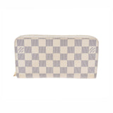 LOUIS VUITTON Louis Vuitton Damier Azur Zippy Wallet White N41660 Unisex Damier Zuru Canvas Long Wallet B Rank Used Ginzo