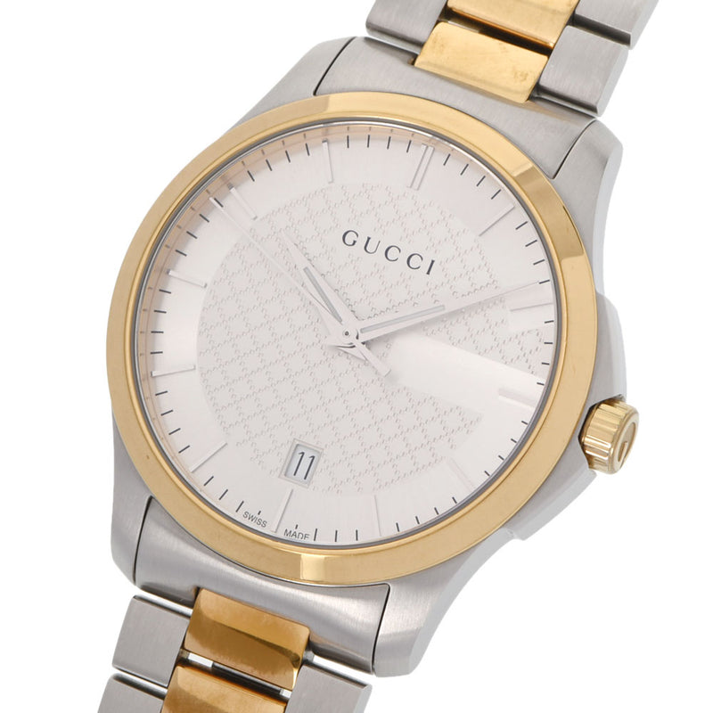 GUCCI Gucci G -Timeless 126.4 Men's GP/SS Watch Quartz Silver Dial A Rank used Ginzo