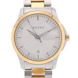 GUCCI グッチ Gタイムレス 126.4 メンズ GP/SS 腕時計 クオーツ シルバー文字盤 Aランク 中古 銀蔵