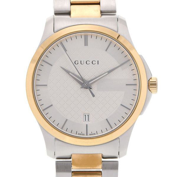 GUCCI Gucci G -Timeless 126.4 Men's GP/SS Watch Quartz Silver Dial A Rank used Ginzo