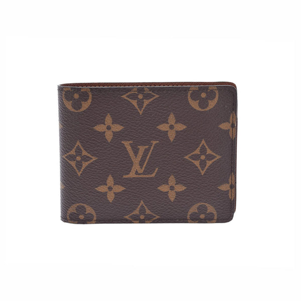 LOUIS VUITTON Louis Vuitton Monogram Portofoille Multiple Brown M60895 Men's Fudomi A Rank Used Ginzo