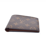 LOUIS VUITTON Louis Vuitton Monogram Portofoille Multiple Brown M60895 Men's Fudomi A Rank Used Ginzo