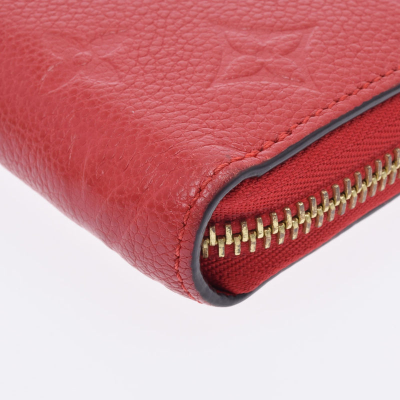 LOUIS VUITTON Louis Vuitton Monogram Amplant Jippy Wallet Scarlet M63691 Ladies Leather Long Wallet AB Rank Used Ginzo