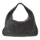 BOTTEGAVENETA ボッテガヴェネタ イントレチャート セミショルダー 黒 115654VP5701000 レディース カーフ ワンショルダーバッグ Aランク 中古 銀蔵