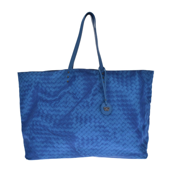 bottegaveneta bottega veneta intetcho蓝色女士尼龙手提袋ab rank used ginzo