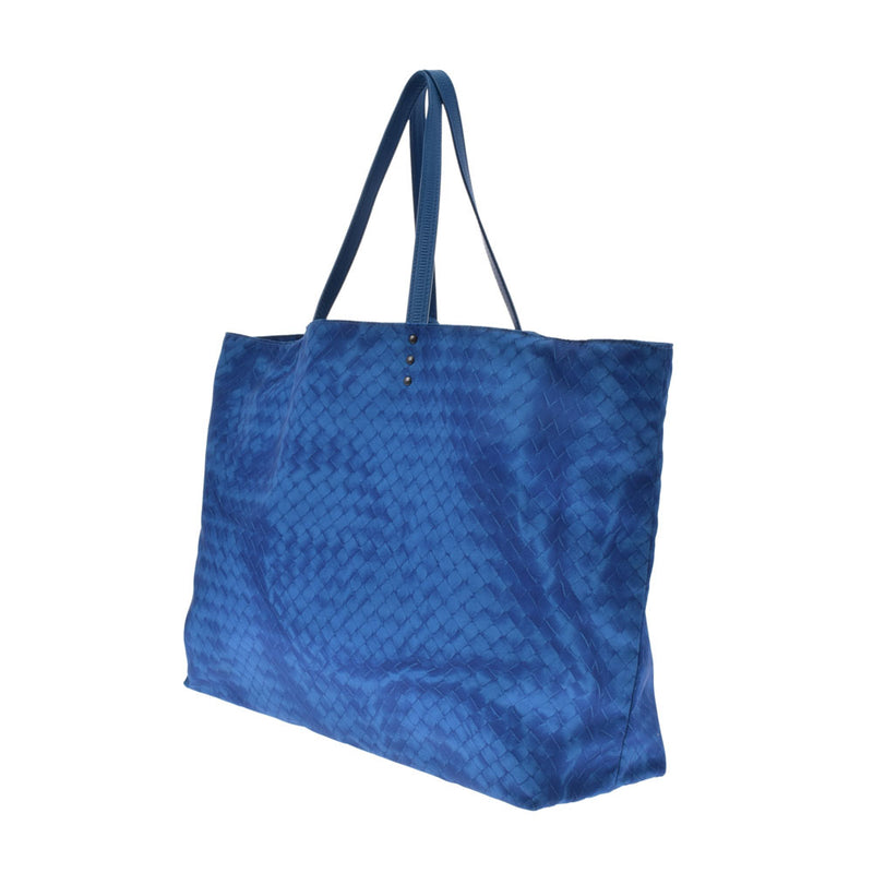 BOTTEGAVENETA Bottega Veneta Intetcho Blue Ladies Nylon Tote Bag AB Rank Used Ginzo