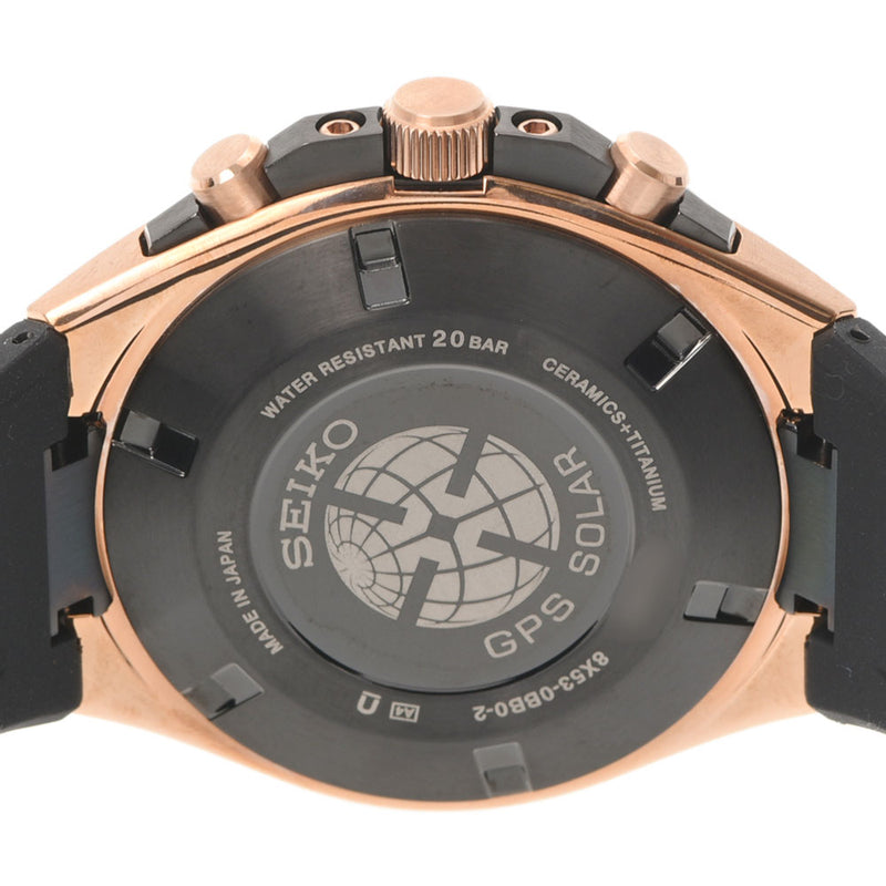 SEIKO セイコー アストロン GPS ソーラー電波 SBXB170 メンズ チタン/セラミック/ラバー 腕時計 黒文字盤 Aランク 中古 銀蔵