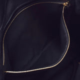Gucci Gucci Bamboo 2way黑色金色支架女士皮革竹手提包AB级使用Ginzo