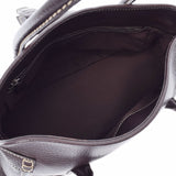 TOD’S トッズ ダークブラウン レディース  レザー型押し ハンドバッグ ABランク 中古 銀蔵