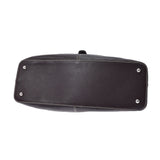 TOD’S トッズ ダークブラウン レディース  レザー型押し ハンドバッグ ABランク 中古 銀蔵