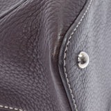 TOD’S トッズ ダークブラウン レディース  レザー型押し ハンドバッグ ABランク 中古 銀蔵