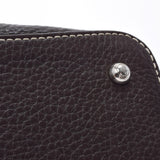 TOD’S トッズ ダークブラウン レディース  レザー型押し ハンドバッグ ABランク 中古 銀蔵