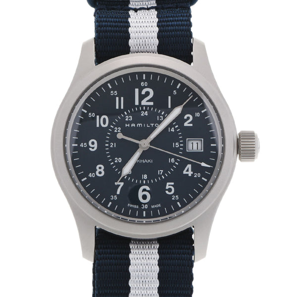 HAMILTON Hamilton Khaki Field H682010 Men's SS/Nylon Watch Quartz Navy Dial A Rank used Ginzo