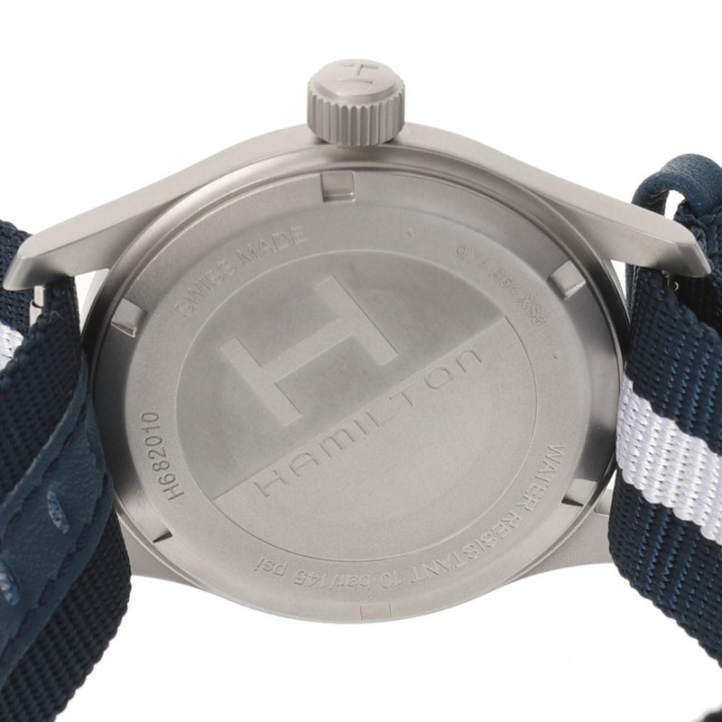 HAMILTON Hamilton Khaki Field H682010 Men's SS/Nylon Watch Quartz Navy Dial A Rank used Ginzo