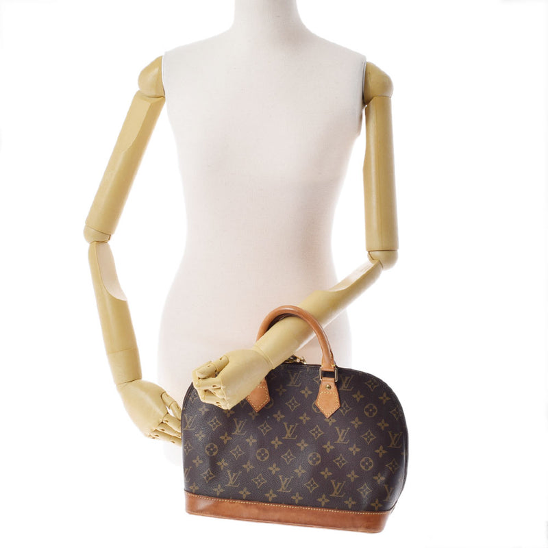 LOUIS VUITTON Louis Vuitton Monogram Alma Brown M53151 Ladies Monogram Canvas Handbag B Rank Used Ginzo