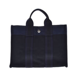 HERMES Hermes Fooltu PM Black/Navy Unisex Canvas Tote Bag AB Rank Used Ginzo