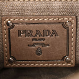PRADA Prada Chain Shoulder Bag Beige Silver Bracket Unisex Canvas Shoulder Bag A Rank used Ginzo