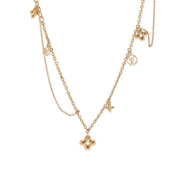 LOUIS VUITTON Louis Vuitton Corie Blooming Gold metal M68208 Unisex GP Necklace A Rank Used Ginzo