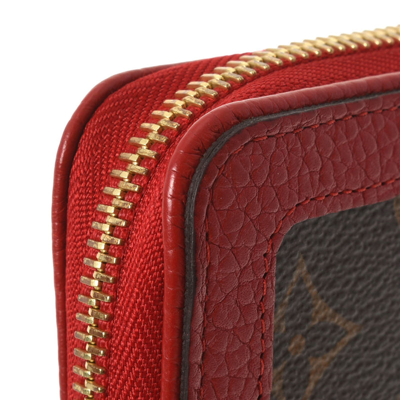 LOUIS VUITTON Louis Vuitton Monogram Zippy Wallet Retro Three (Red) M61854 Ladies Monogram Canvas Long Wallet AB Rank Used Ginzo