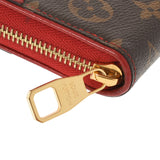 LOUIS VUITTON Louis Vuitton Monogram Zippy Wallet Retro Three (Red) M61854 Ladies Monogram Canvas Long Wallet AB Rank Used Ginzo