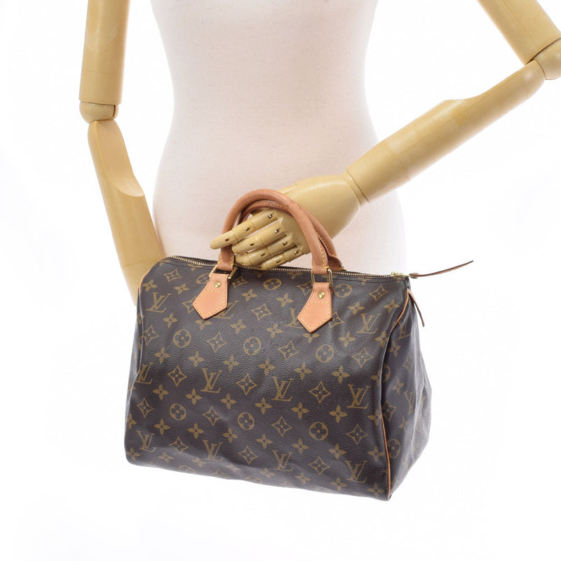 LOUIS VUITTON Louis Vuitton Monogram Speedy 30 Brown M41526 Ladies Monogram Canvas Handbag B Rank used Ginzo