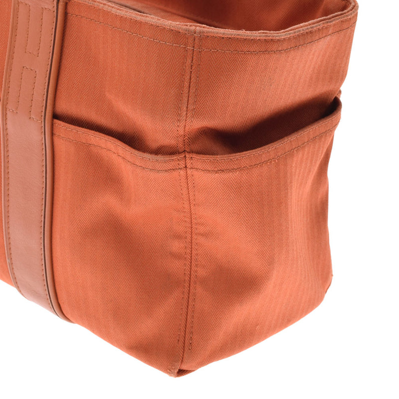 HERMES エルメス アカプルコ PM  オレンジ レディース ナイロン ハンドバッグ Bランク 中古 銀蔵